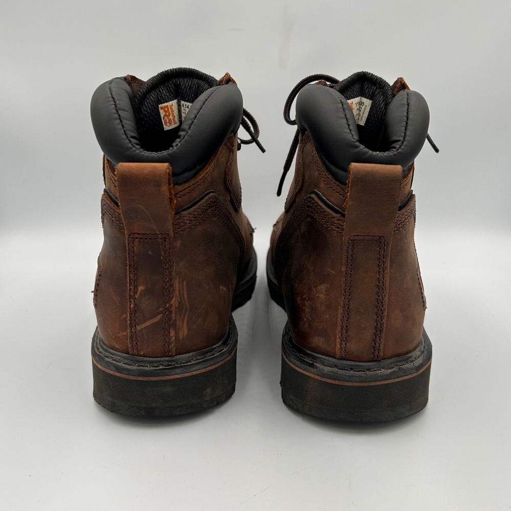 Timberland PRO Pit Boss 6 Inch Brown Leather Soft Toe Work Boots 33046 Mens 11M - Picture 4 of 10